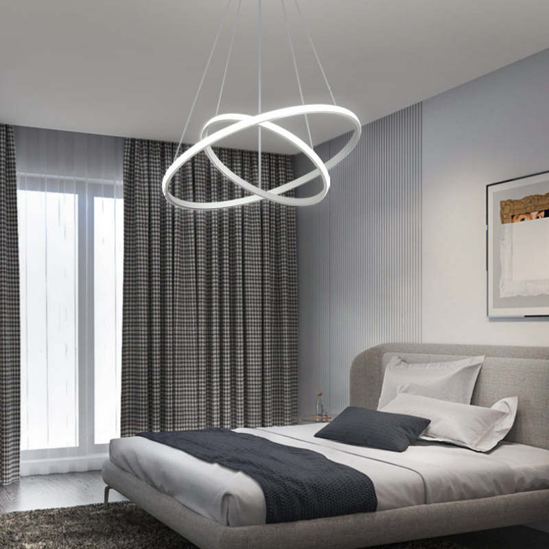 Arisha Ring Pendant Light in Bedroom - Las Sola Lighting