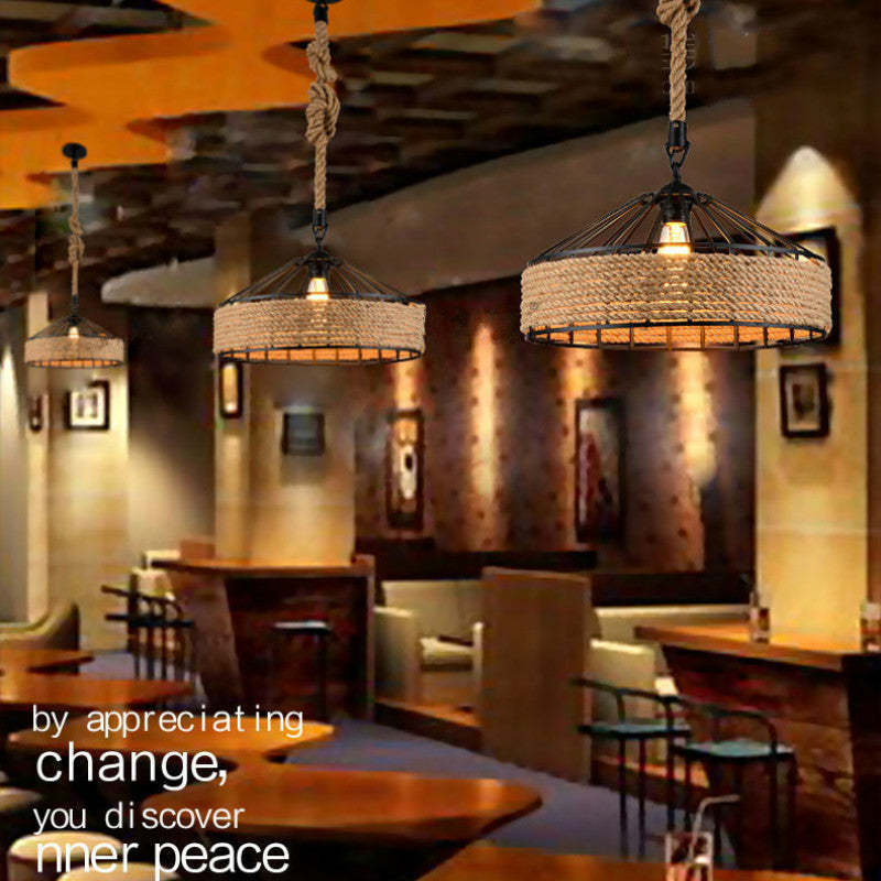 Cafe with Epoch Retro Rope Pendant Lights