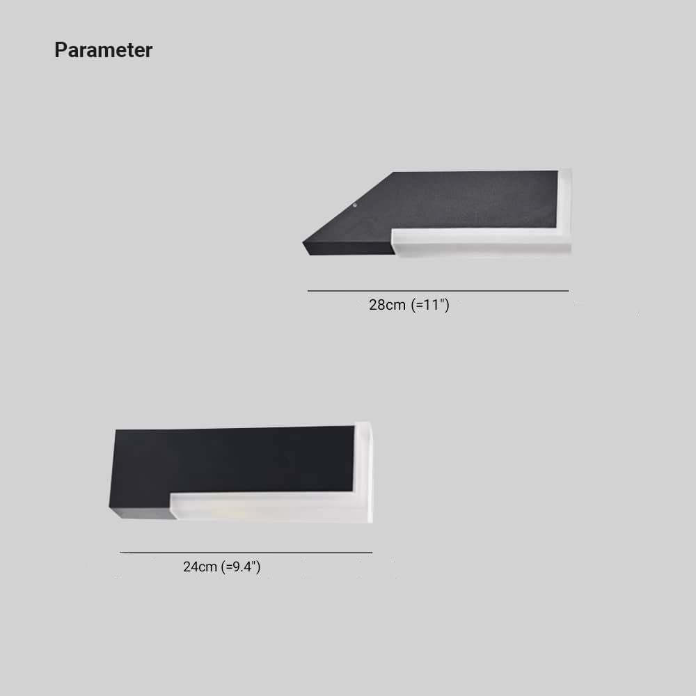 Orr Modern Geometric Outdoor Wall Lamp - Dimensions