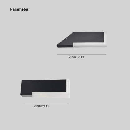 Orr Modern Geometric Outdoor Wall Lamp - Dimensions