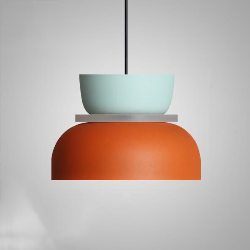 Morandi pendant light with color clash design