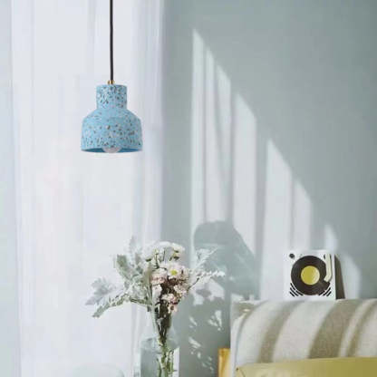 Blue Morandi Pendant Light in a bright living room