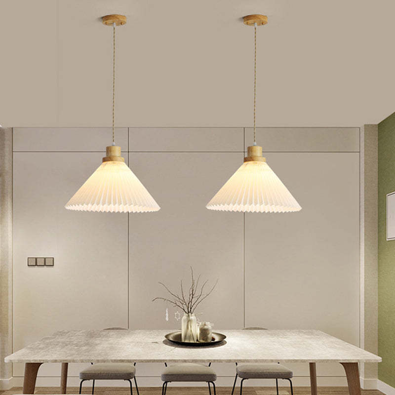Dining room with Ozawa wood pendant lights, Las Sola