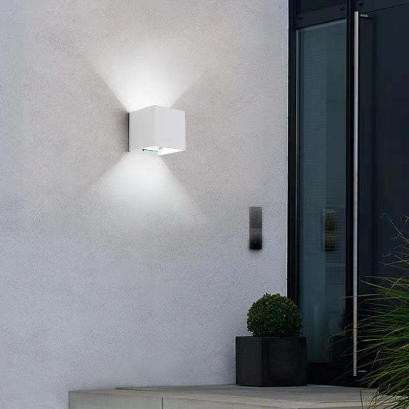 Orr LED Square Outdoor Wall Lamp in White