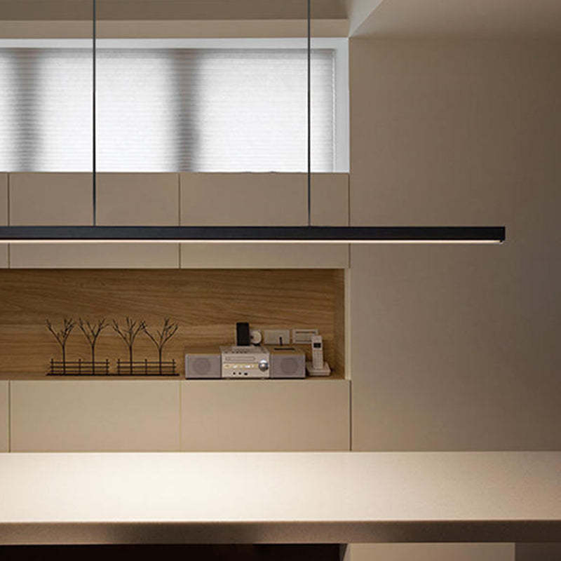 Black Edge Pendant Light, Las Sola minimalist linear design