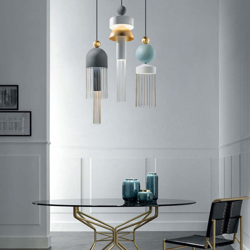 Lassola Colon Pendant Lights over dining table
