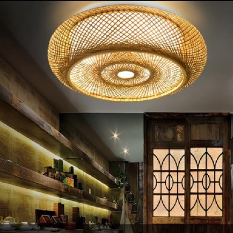 Rattan Flush Mount Ceiling Light - Las Sola