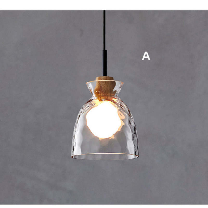 Levy vase-shaped glass pendant light, dining room.