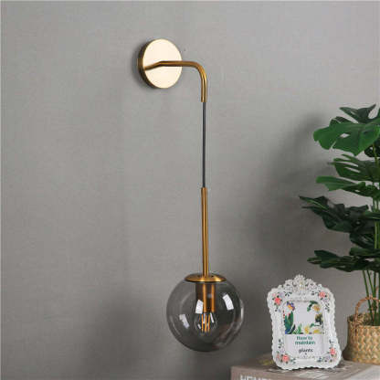 Modern LED Wall Lamp with Glass Globe, Valentina Light