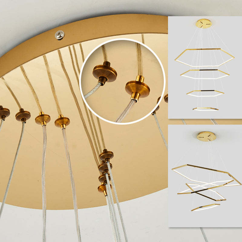 Edge Minimalist Geomatic Metal Pendant Light detail