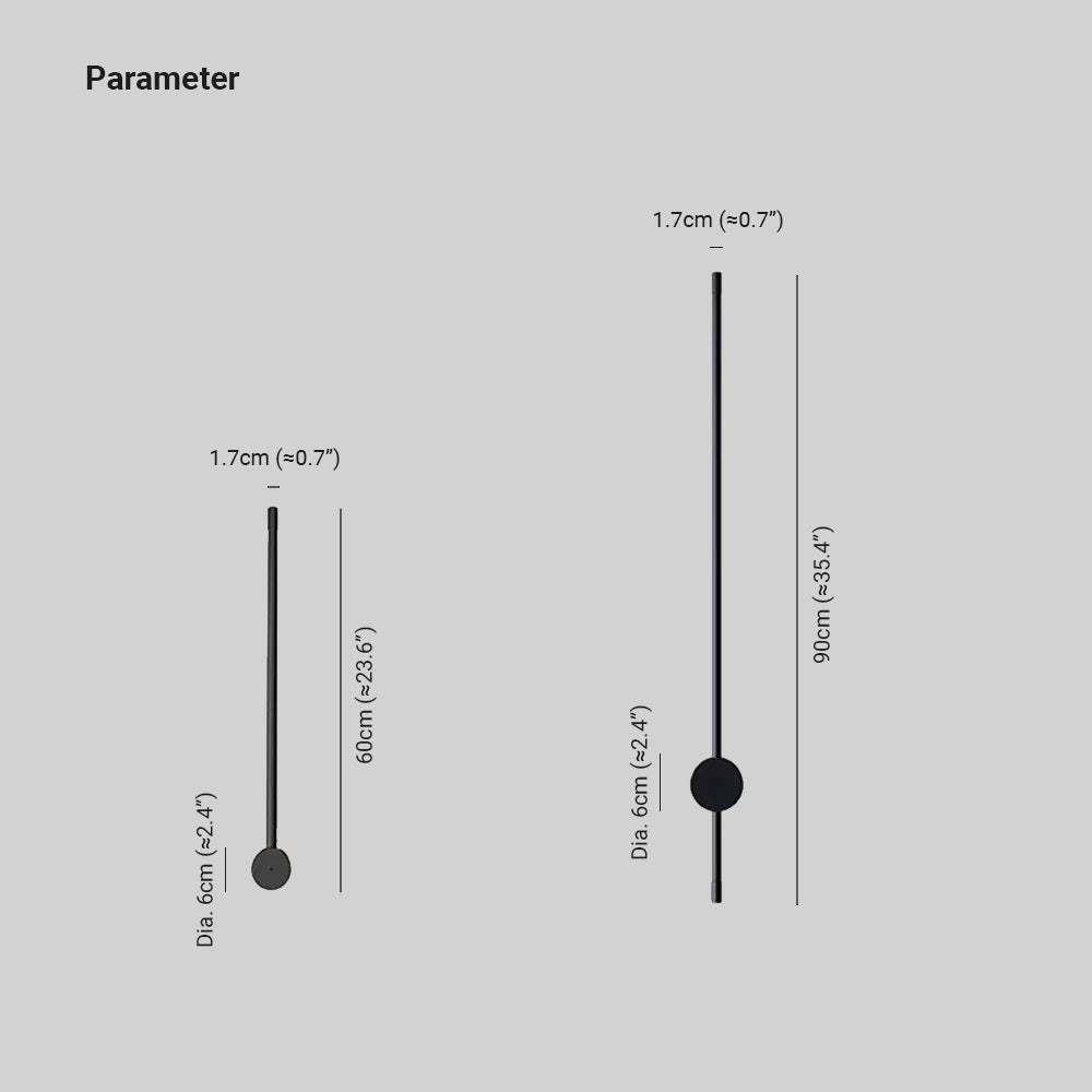Edge Minimalist Rotatable Linear LED Outdoor Wall Lamp Metal Corridor Garden