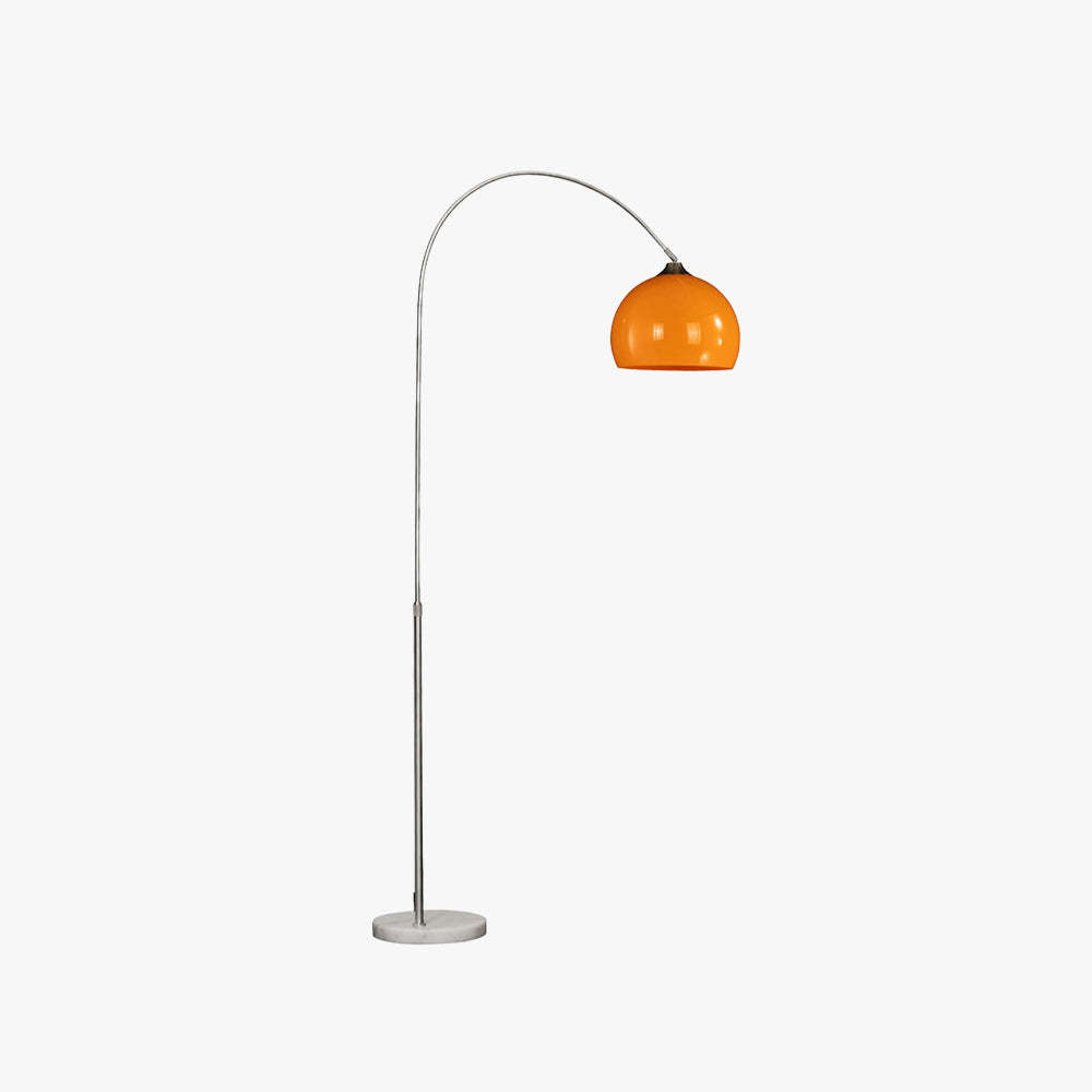 Salgado Floor Arc Lamp - Orange Shade