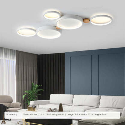 Round ceiling light in modern living room, Sand White