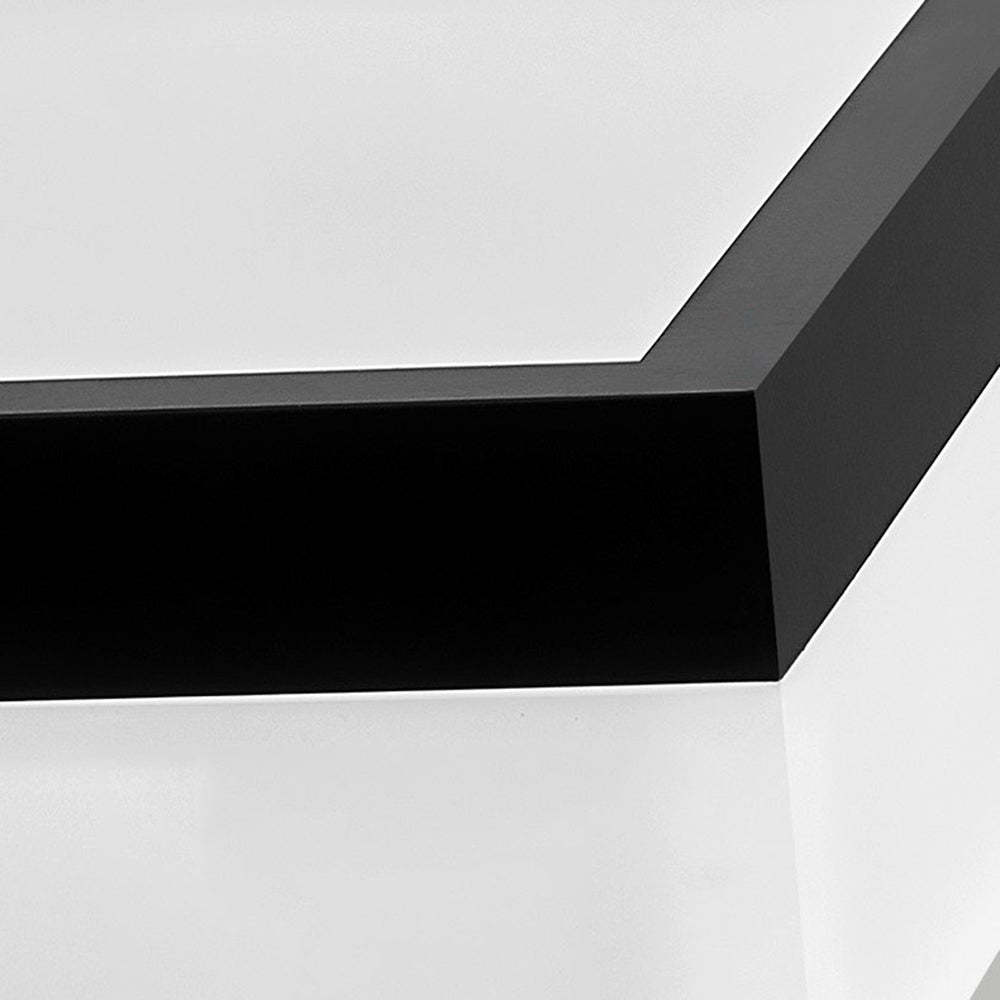 Black Rectangular LED Pendant Light Corner Detail