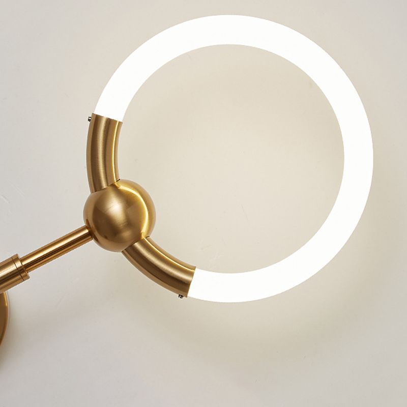 Arisha gold ring LED vanity light, modern style