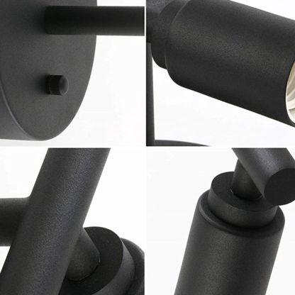 Black Alessio Vanity Light - Metal Details