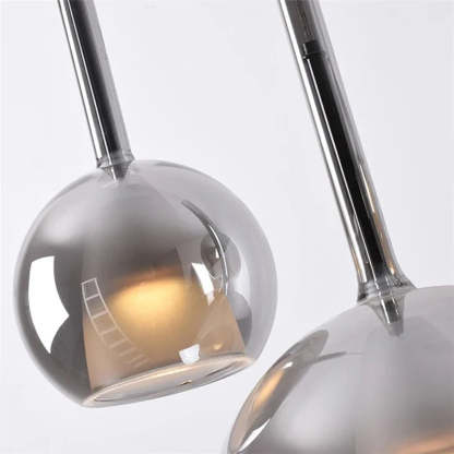 Smoke Grey Hailie Sphere Pendant Light close-up
