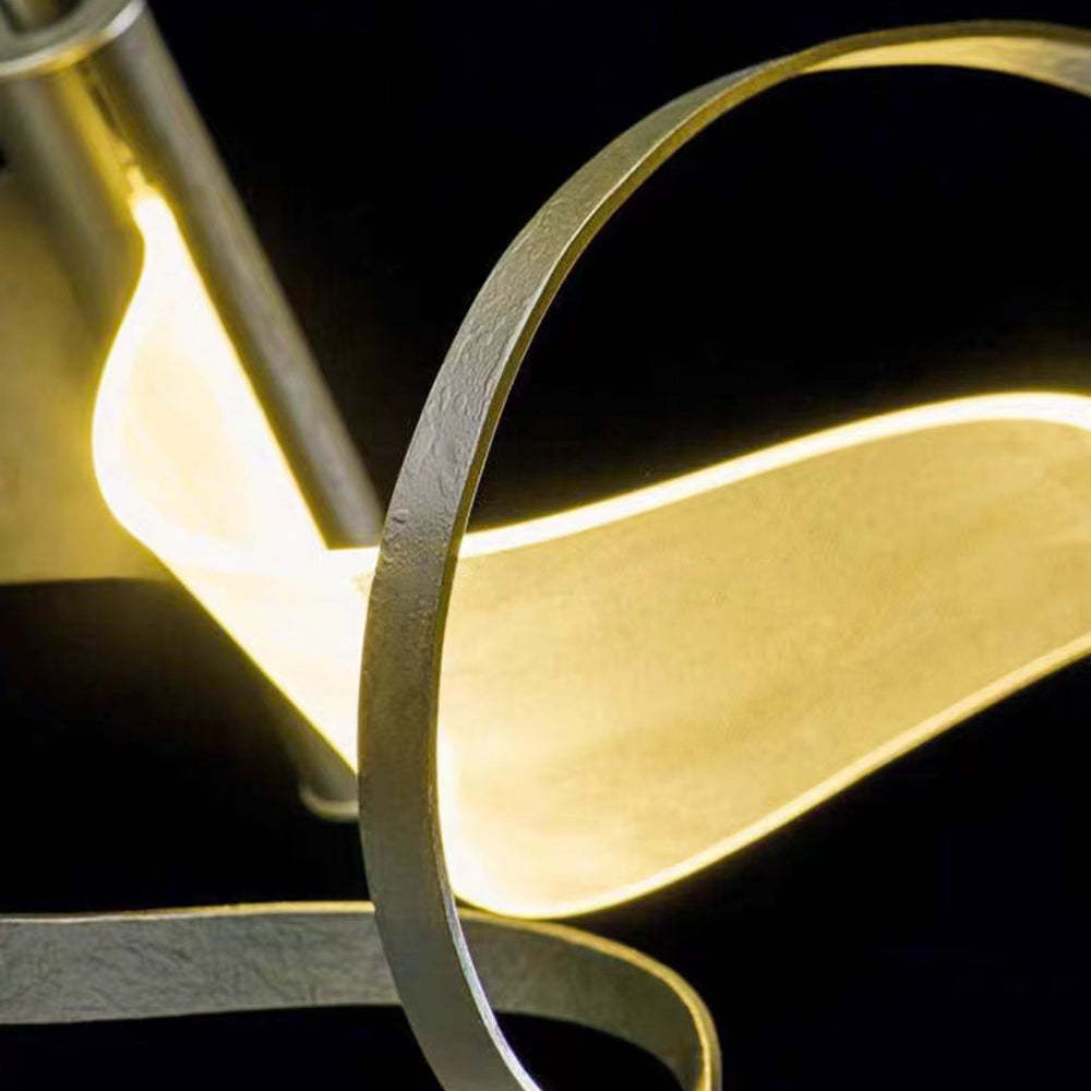 Close-up of Louise Metal Pendant Light's wavy design.