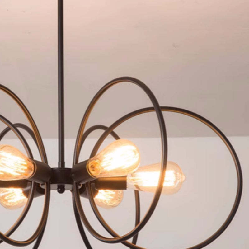 Alessio Chandelier: Industrial metal LED light