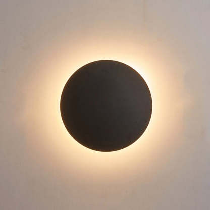 Orr Modern Round Wall Mounted Lamp, Metal, Bedside/Living Room