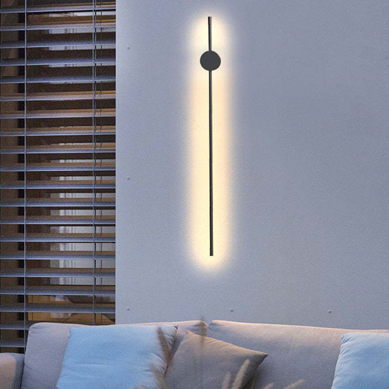 Modern LED Outdoor Wall Lamp for Corridor Lighting Edge Minimalist Rotatable Linear LED Outdoor Wall Lamp Metal Corridor Garden
