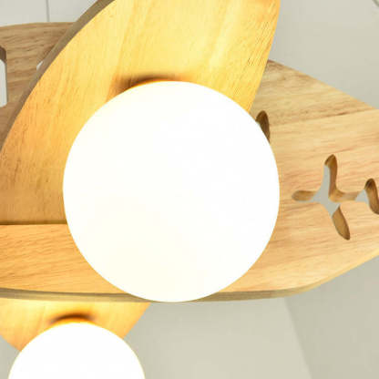Minori Vintage Airplane Shape Pendant Light, Wood