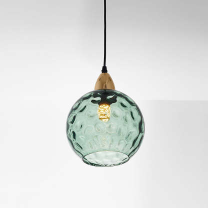 Green Hailie glass pendant light for living room