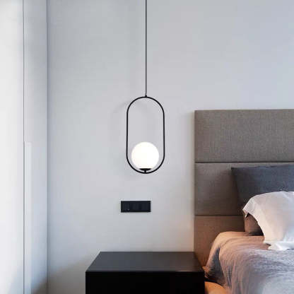 Bedroom lighting with Valentina Globe Pendant Light