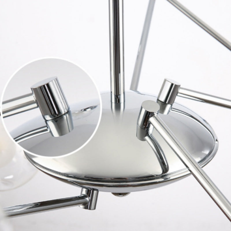 Chrome Valentina Chandelier Detail - Modern Lighting