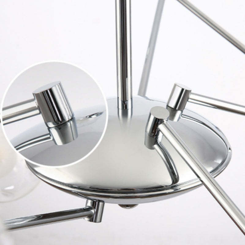 Chrome Valentina Chandelier Detail - Modern Lighting