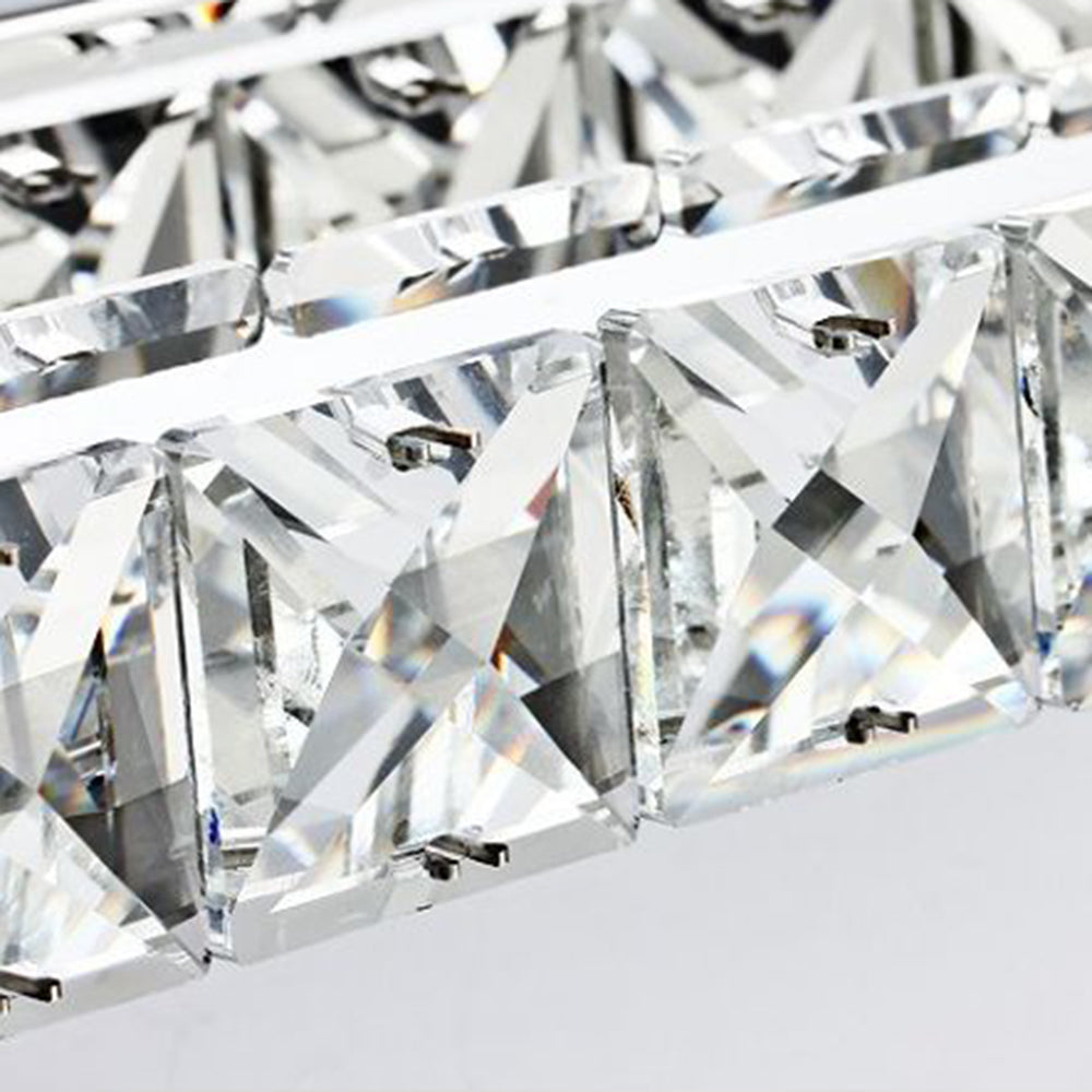 Close-up detail of Kristy crystal wall lamp
