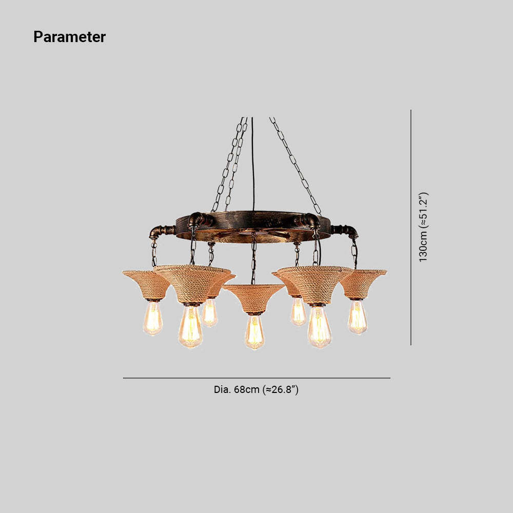Epoch Chandelier dimensions: Dia. 68cm, Height 130cm