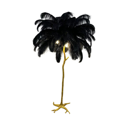 O'Moore Nordic Luxury Unique Ostrich Feather Floor Lamp/Table Lamp