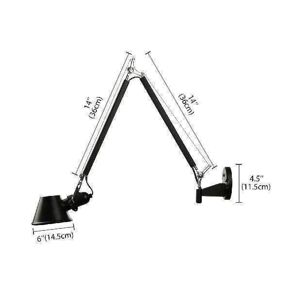 Brady Adjustable Wall Lamp Dimensions