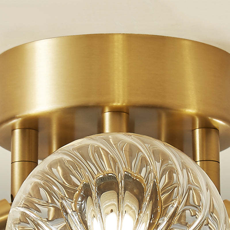 Brass & Glass Bubble Ceiling Light - Valentina Modern Design