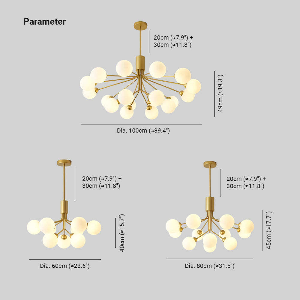 Valentina LED Chandelier Dimensions and Specifications