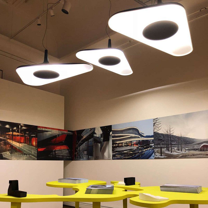 Carins pendant lights showcase in showroom