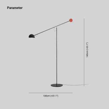 Avi Industrial Floor Lamp Dimensions