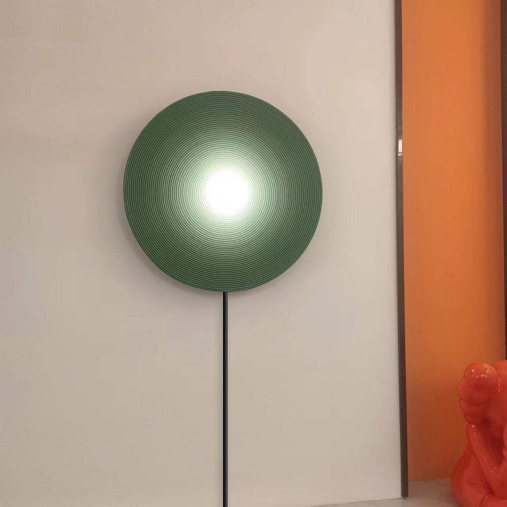 Elif Modern Green Round Wall Lamp - Bedroom Lighting