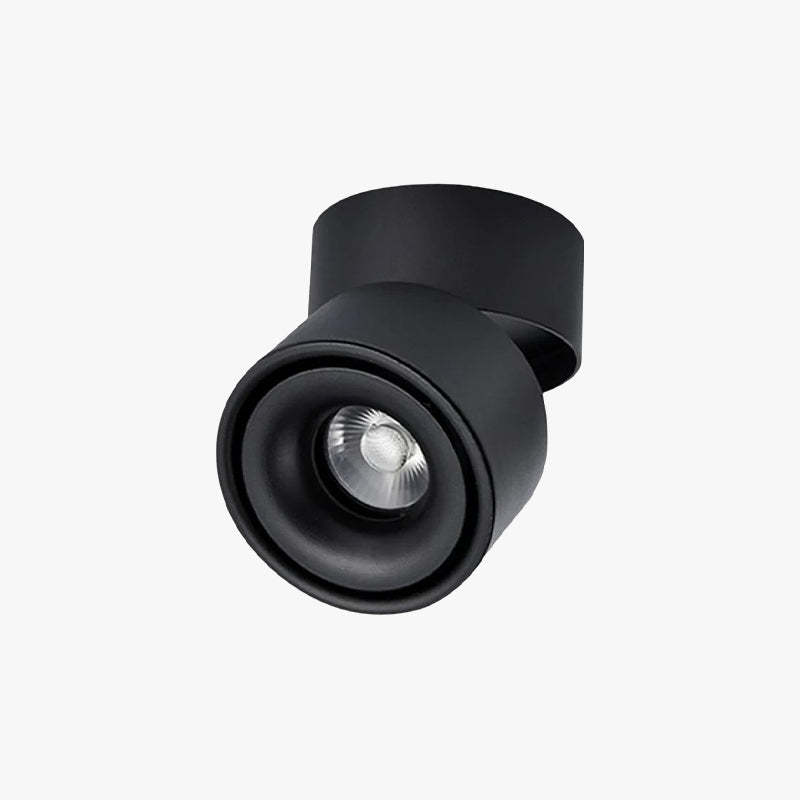 Novak Round Flush Mount Ceiling Spotlight - Black
