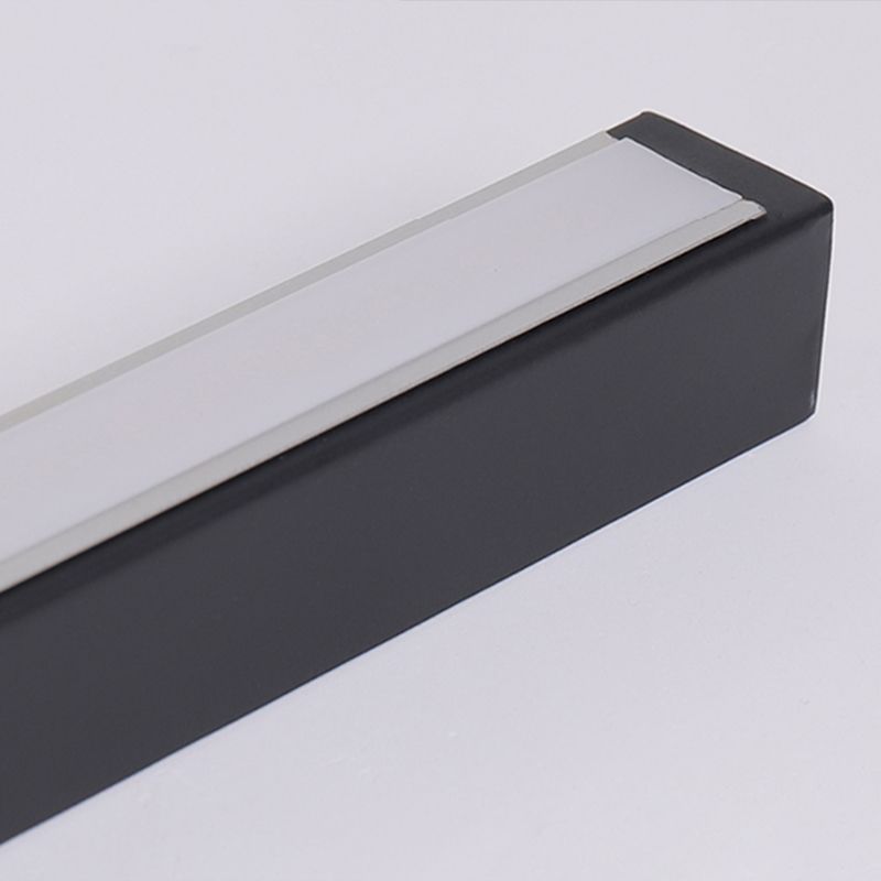 Edge Floor Lamp Detail: Black metal LED light fixture