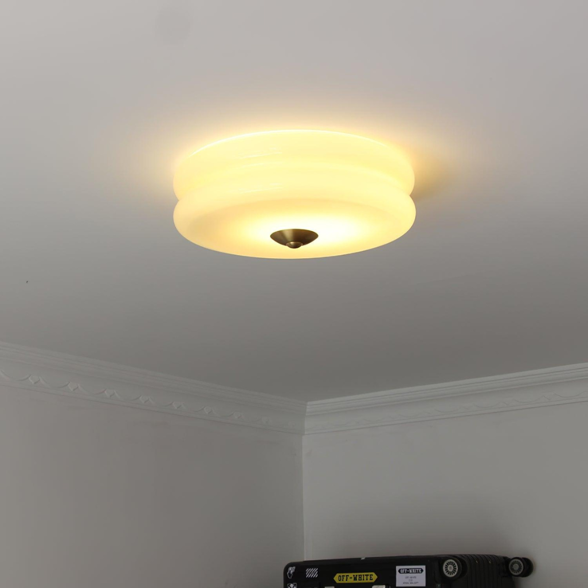 Morandi Modern Round Ceiling Light in a bright room