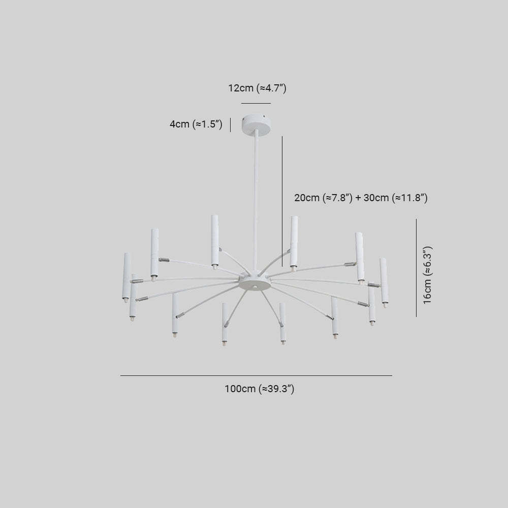 Evette Chandelier Dimensions - Detailed Specifications