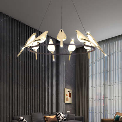 Alice Art Deco Bird Pendant Light for living room.