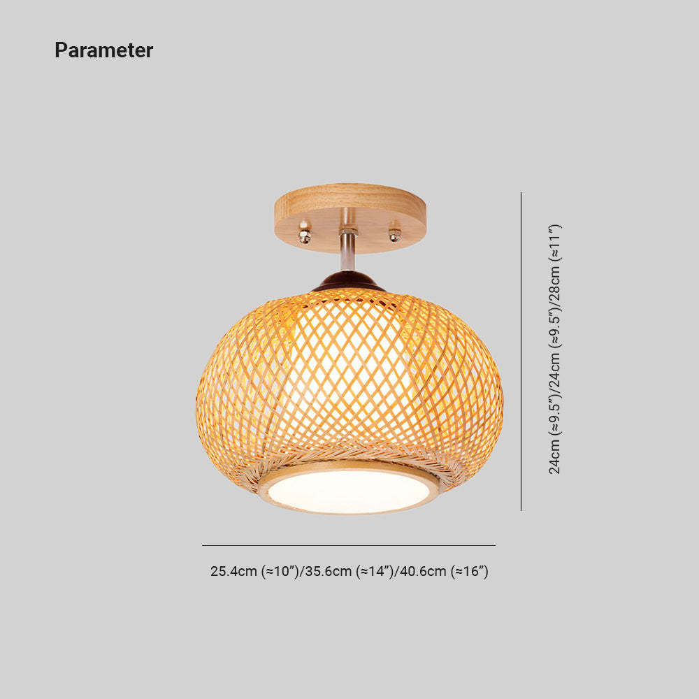 Muto rattan flush mount ceiling light dimensions