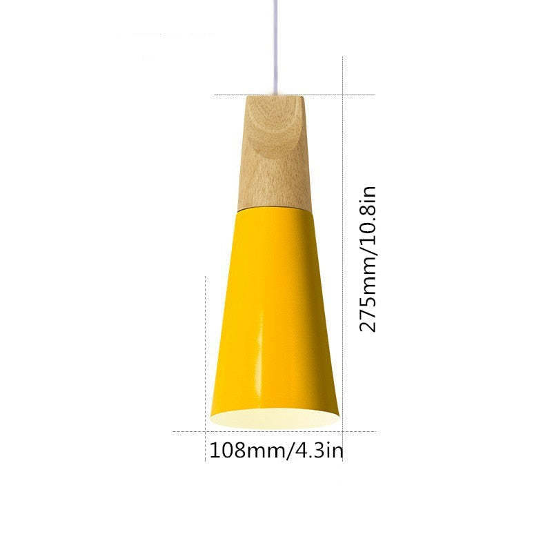 Yellow Morandi pendant light dimensions, 108mm x 275mm, Lassola lighting