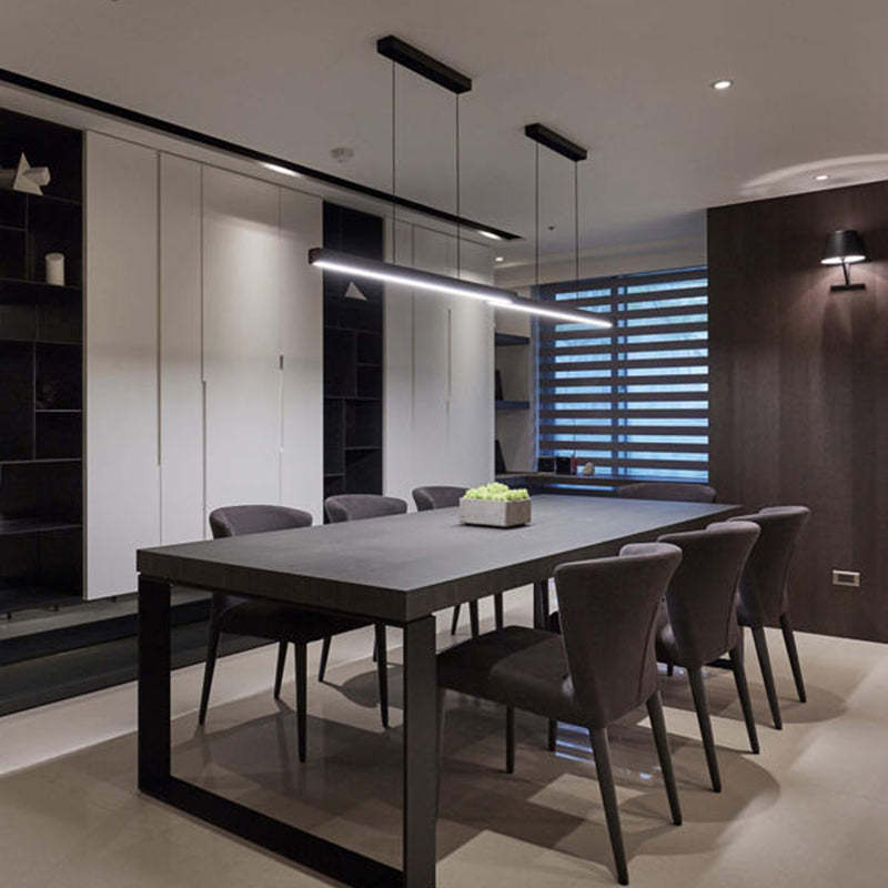 Dining room featuring Edge Minimalist Pendant Light