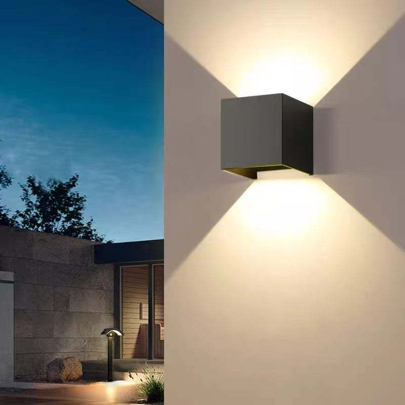Modern LED square outdoor wall lamp