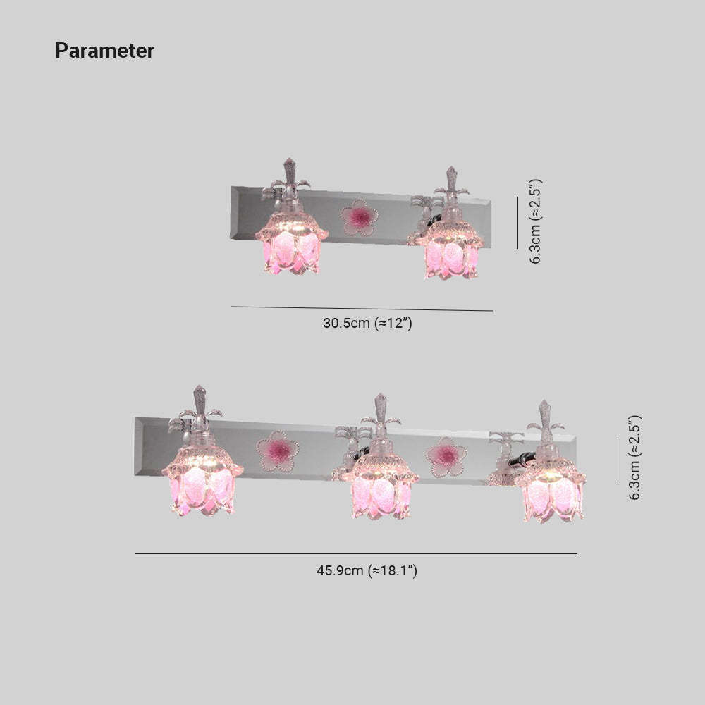 Félicie Flower Vanity Wall Lamp Dimensions