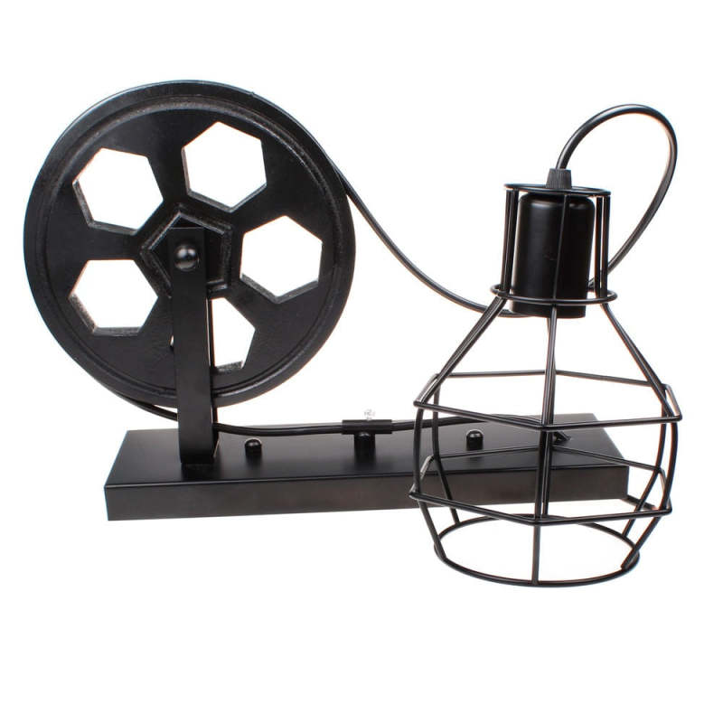 Alessio Retro Metal Wall Lamp with Pulley